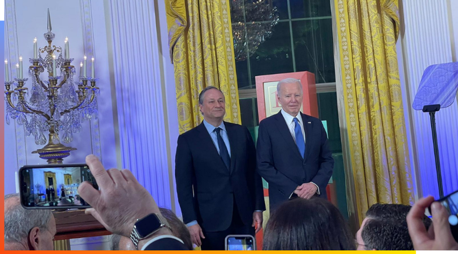 President Biden and Dougass Emhoff at the White House