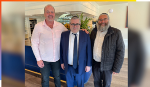 Rabbi Burg with Rabbi Mayer Schmukler and Dr. Matt Hintze