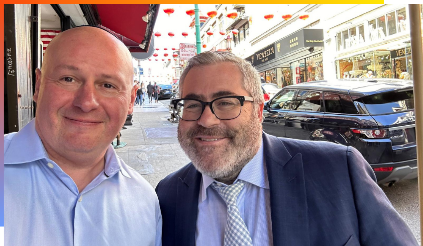 Yury Izrailevsky together with Rabbi Steven Burg in San Francisco