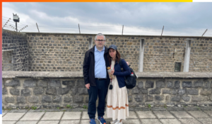 Rabbi Steven and Rachel Burg at Mauthausen.