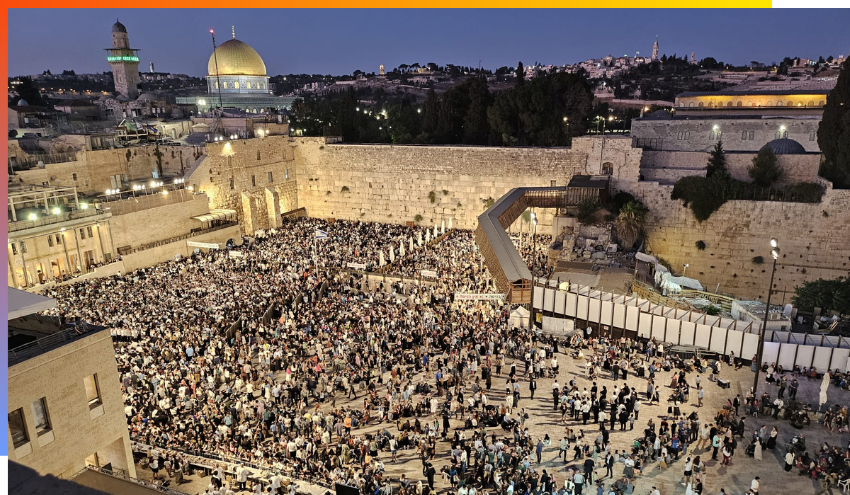 Kotel view from Aish world center