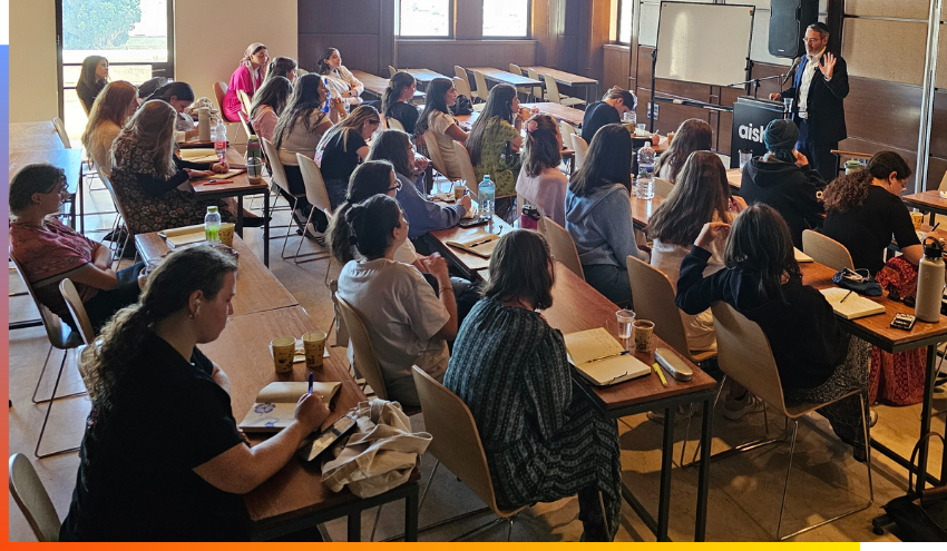 Rabbi Rowe's class at Aish