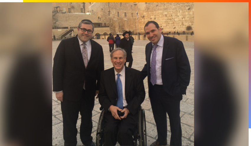 Rabbi Burg and Governor Greg Abbott at the Western Wall