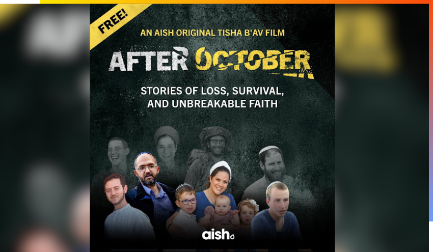 After October 7th Aish film flier