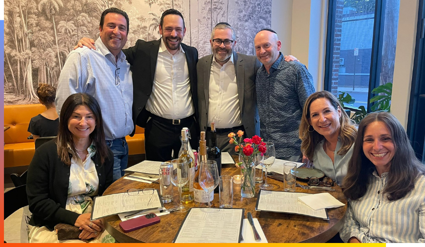 AISH staff together with Dr. Robert and Shari Alter, and Richard and Stephanie Pomerantz, founders of the Mominary Program.