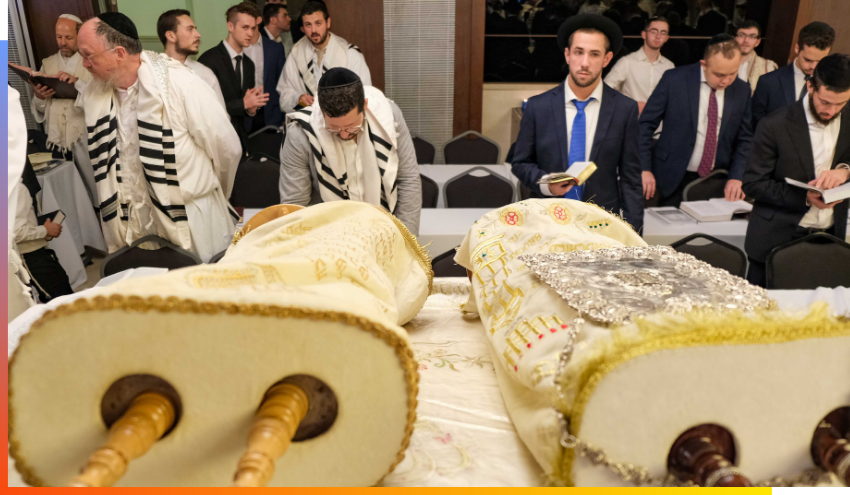 Torahs in a synagogue