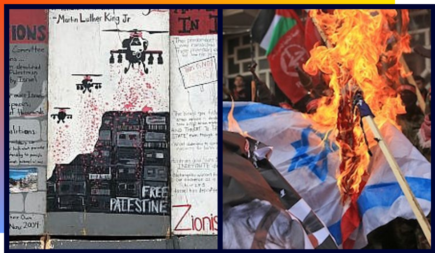Pro-Palestine signs
