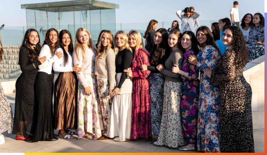 Aish seminary students on the Aish rooftop