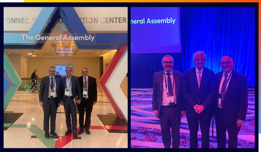 Left: Rabbis Burg and May meet JFNA Campaign Chair David Heller
Riight: Rabbis Burg and May with JFNA Chair of the Board of Trustees Gary Torgow