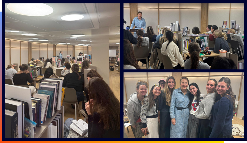 Bari Erber teaching at the Erber Family Gesher program