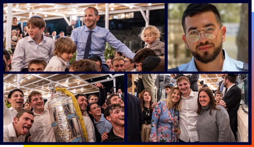 Ron Gvili's family at an Aish Torah dedication