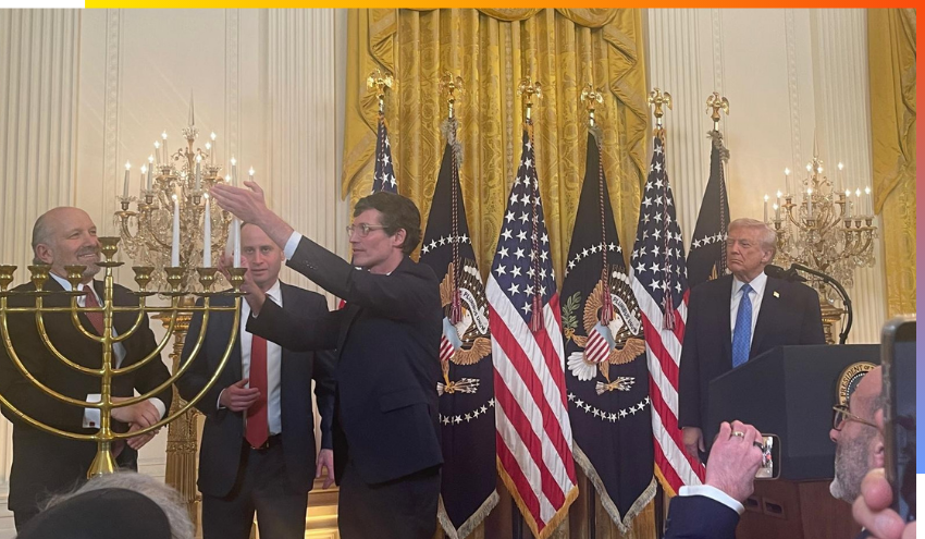 Hanukkah candle lighting at the White House