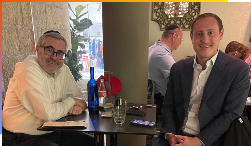 Rabbi Burg and David MIllstein