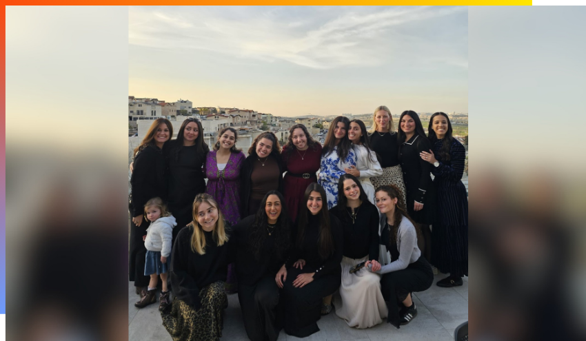 Students from the Aish Aspire program on a weekend retreat prior to the end of the winter session.