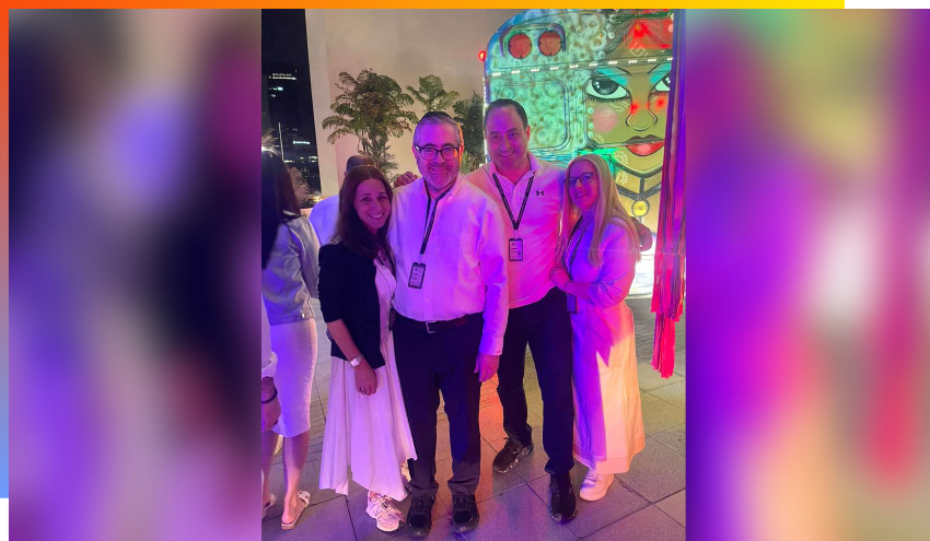 Rabbi and Rachel Burg with Sholom and Zehava Hurvitz in Panama at the YPO Mosaic Wisdom Weekend.