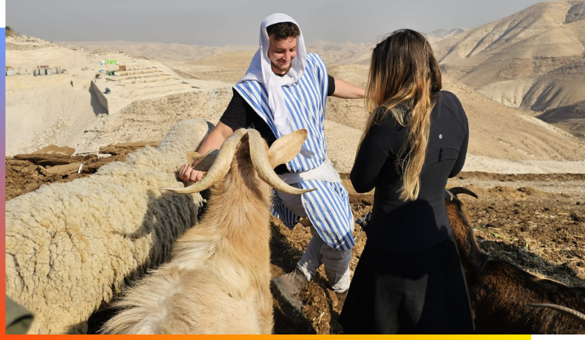 aish students on a trip in Israel