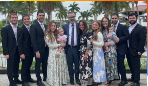 The Burg family together for the last days of Pesach.