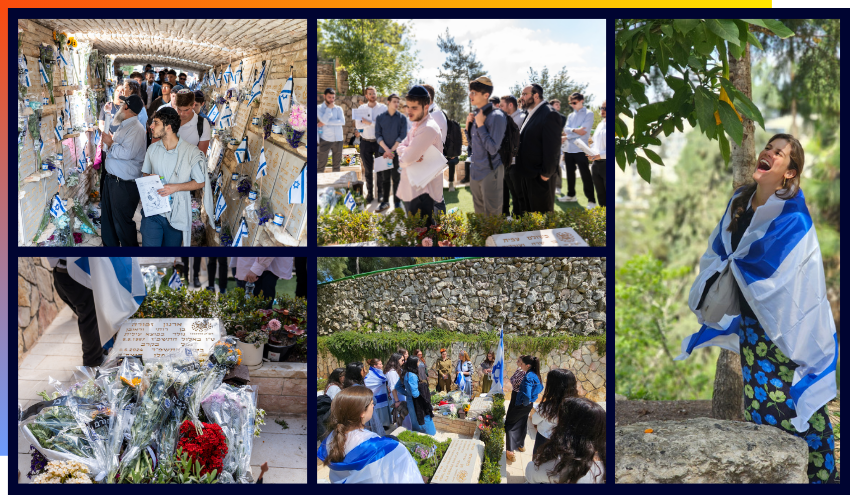 efg@aish Yeshiva and Seminary students visit Har Herzl on Yom HaZikaron.