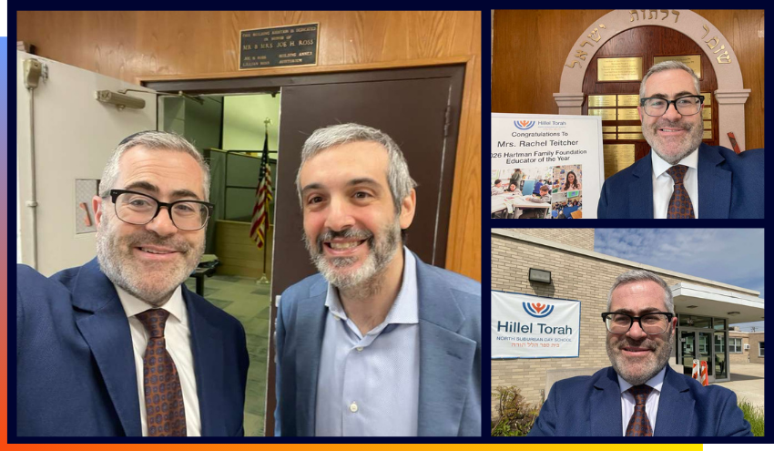 Rabbi Burg, together with Rabbi Dov Pianko, at Hillel Torah.