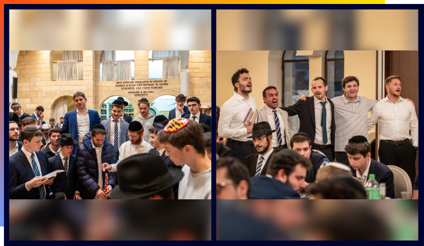 Aish students come together for Havdalah during several Shabbosim.
