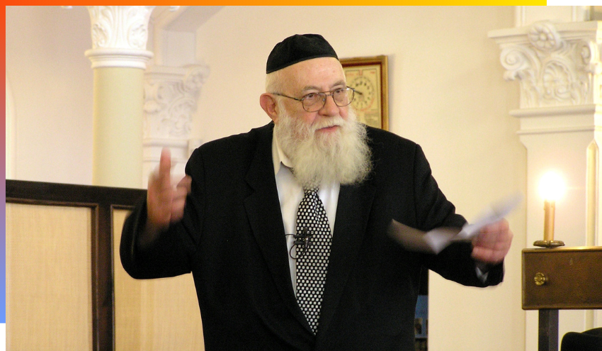 Rabbi Noah Weinberg zt”l teaching Torah to a group of Jews who traveled to Poland together in 2006.