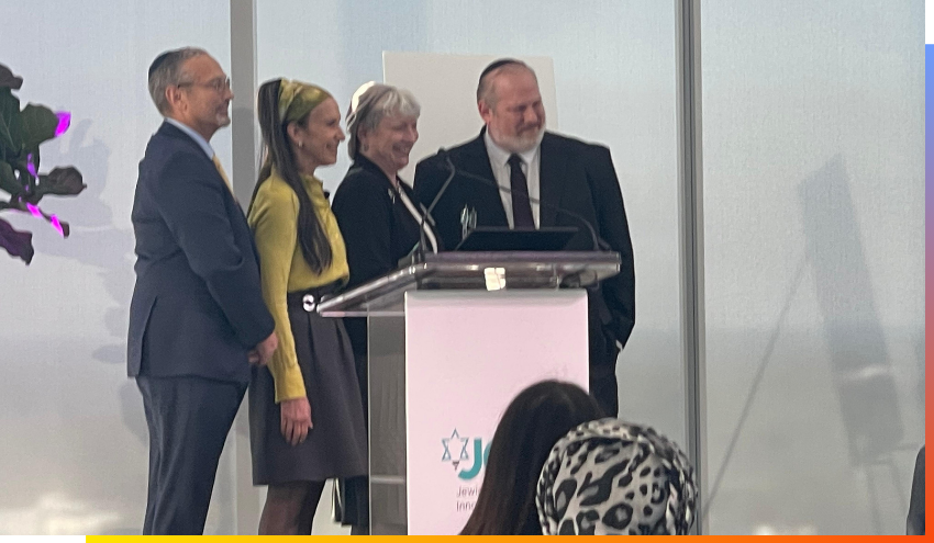 Todd Sukol, Manette Mayberg, Sharon Freundel, and Rabbi Shmuel Feld at the JEIC conference in Atlanta.