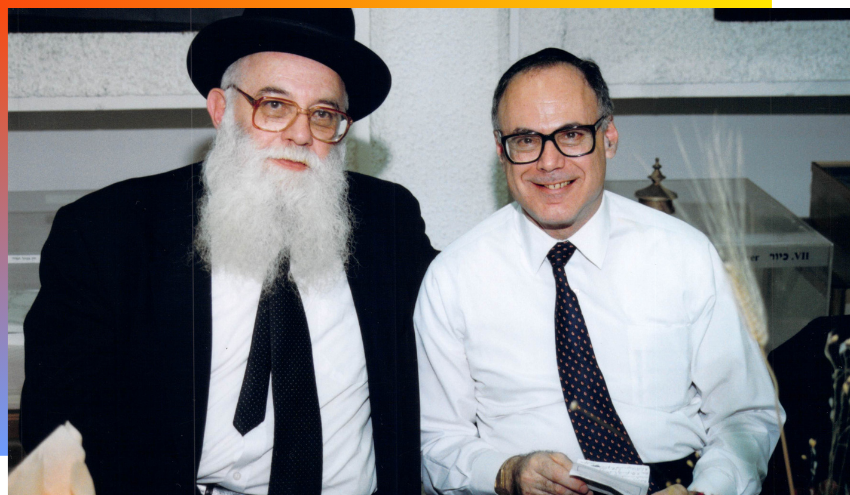 Dick Horowitz (right), with Rabbi Noah Weinberg.
