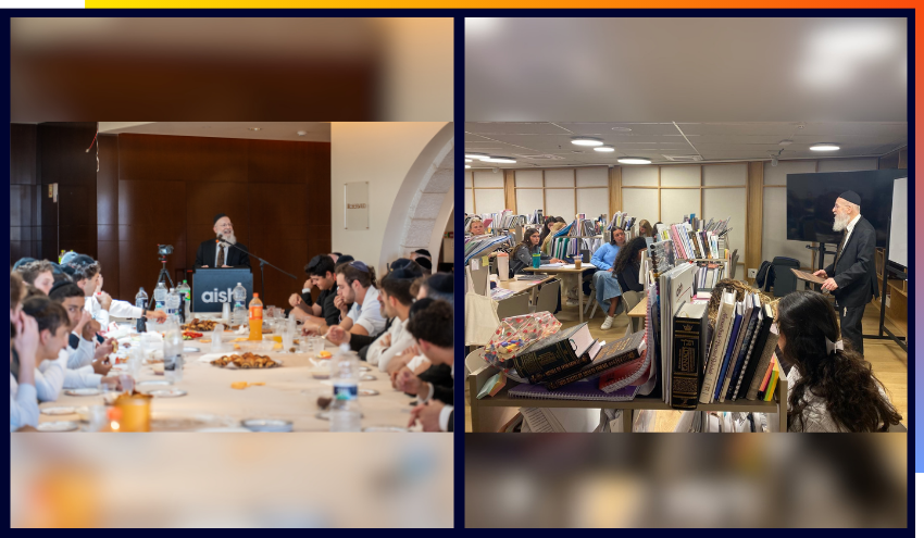 Rosh Yeshiva Rabbi Berkovits teaching efg@Aish students.