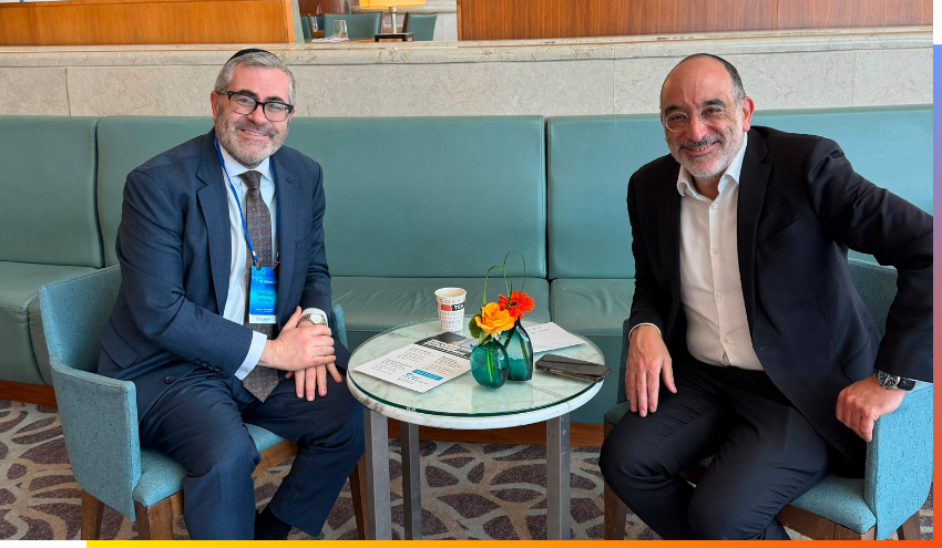 Rabbi Burg with Rabbi Warren Goldstein.