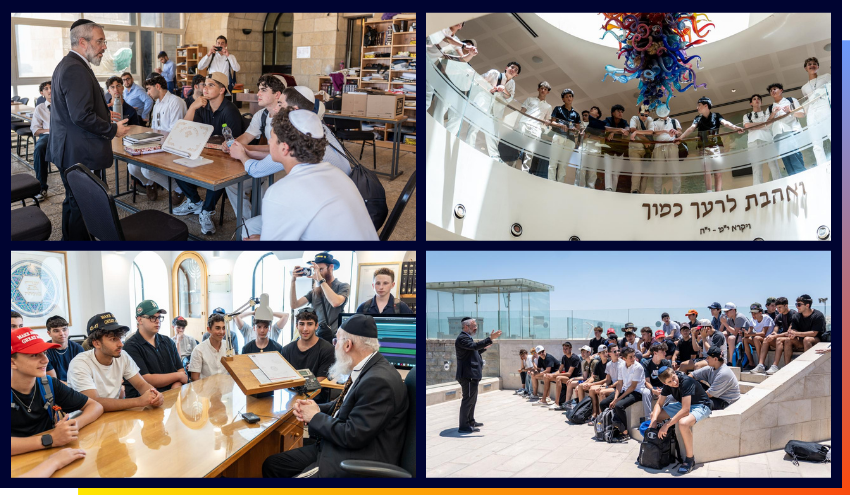 Students from various NCSY TJJ programs from all over North America studying at Aish this week