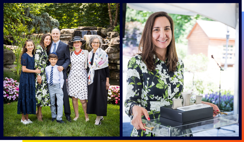 Guest of Honor Hattie Danziger and her family at the Aish Ignite/Mominary event