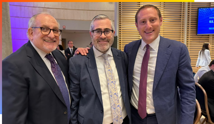Rabbis Burg and May with David Milstein.