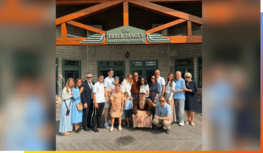 Visiting at Camp Simcha together with the Erber Family