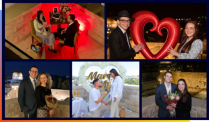 Some of the couples who have gotten engaged at Aish on our Diener Terrace