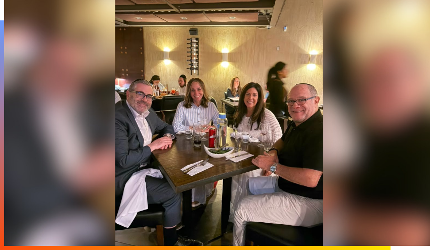 Rabbi Steven and Rachel Burg together with Aish Pillars Irit and Jonathan Tratt
