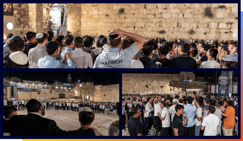 efg@Aish students dancing at the Kotel