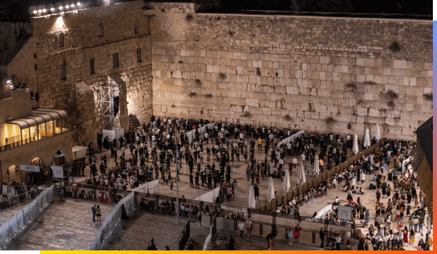 Jews gather at the Kotel for Selichot, which began last week