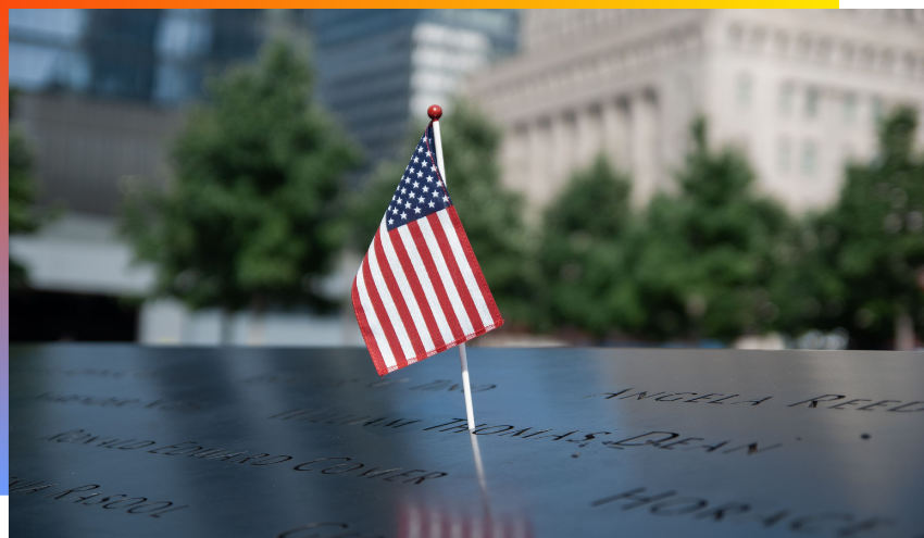 The 9-11 memorial in NYC