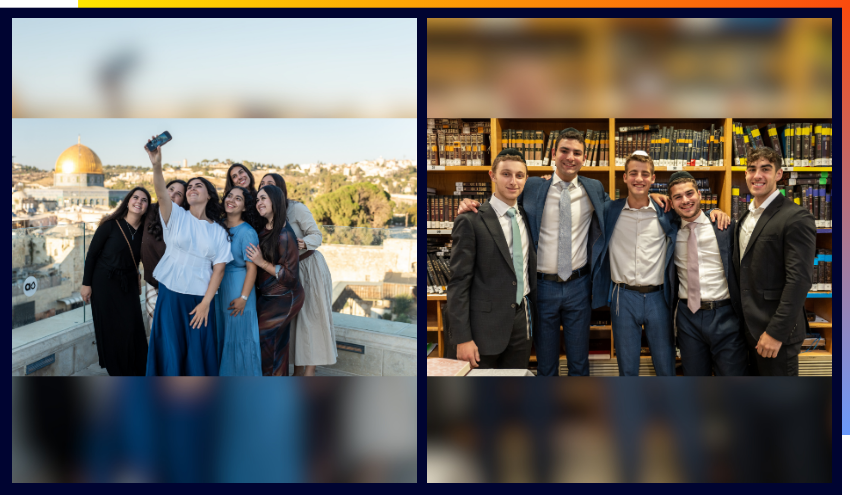 Aish students just before Shabbat this past week