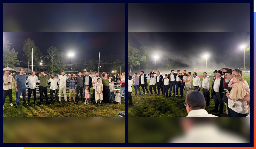 Participants during Havadalah at Camp Sternberg