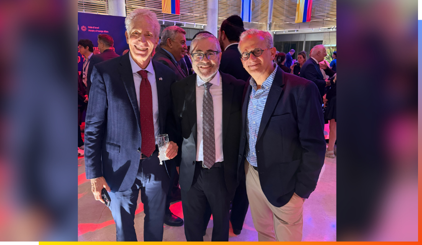 Rabbi Burg together with Aish Pillar Bob Diener and Yishai Segal