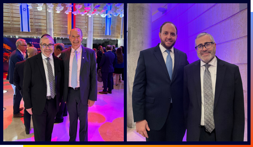 Rabbi Burg together with Ambassador Ezra Cohen form Panama, and Rabbi David Michaan from Mexico