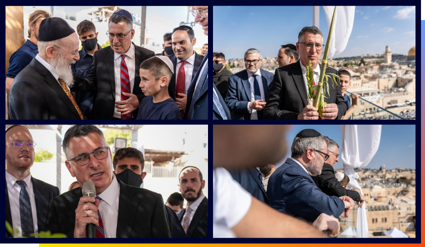 The Foreign Minister of Israel Mr. Gideon Sa’ar on the rooftop of Aish