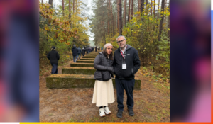 Rabbi Steven and Rachel Burg at Treblinka