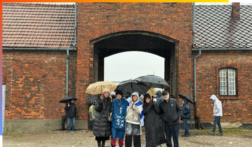 Participants at the Gate of Birkenau