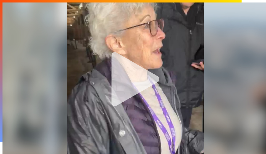 Holocaust Survivor Marion Weinzweig at Treblinka